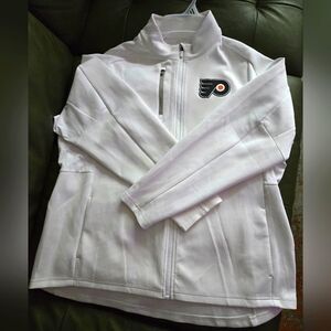 Women's Antigua Philadelphia Flyers Full Zip Lightweight Jacket with Pockets